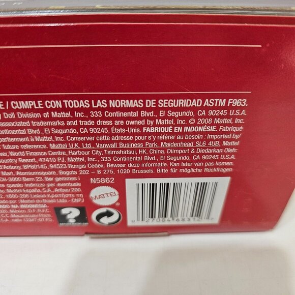 Rare Vintage 2008 Mattel Holiday Barbie Doll N5862 NEW in BOX, Unopened! - Picture 6 of 7